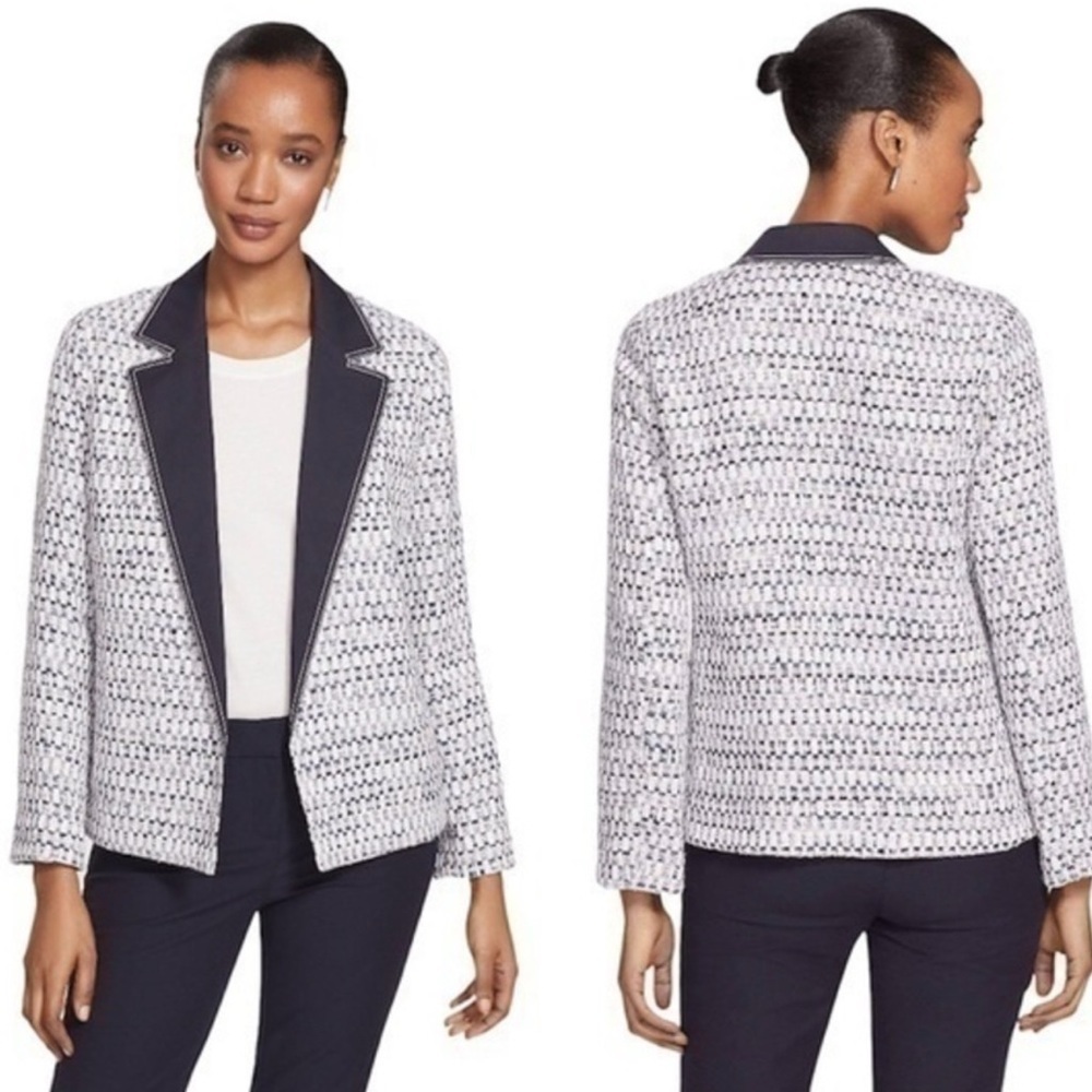 Lafayette 148 Astor Tweed Atwood Jacket blazer size: XL